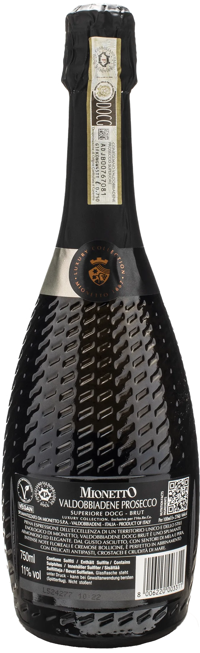 Mionetto Prosecco Valdobbiadene Superiore Brut Luxury