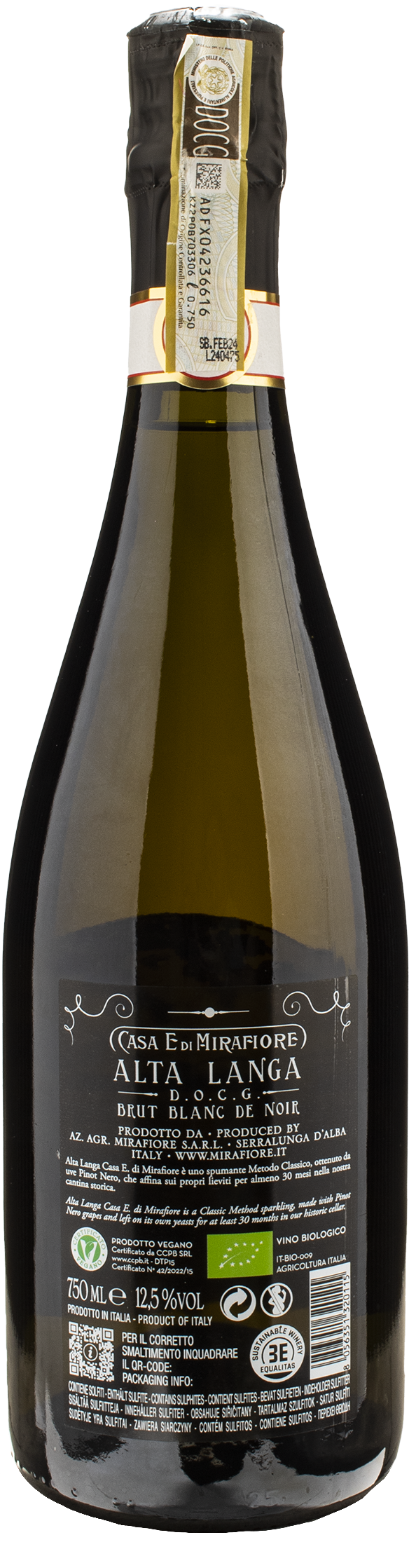 Mirafiore Alta Langa Blanc de Noir Brut 2020