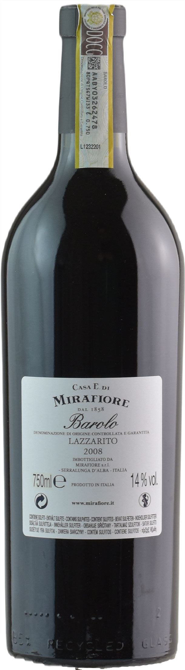 Mirafiore Barolo Lazzarito 2008