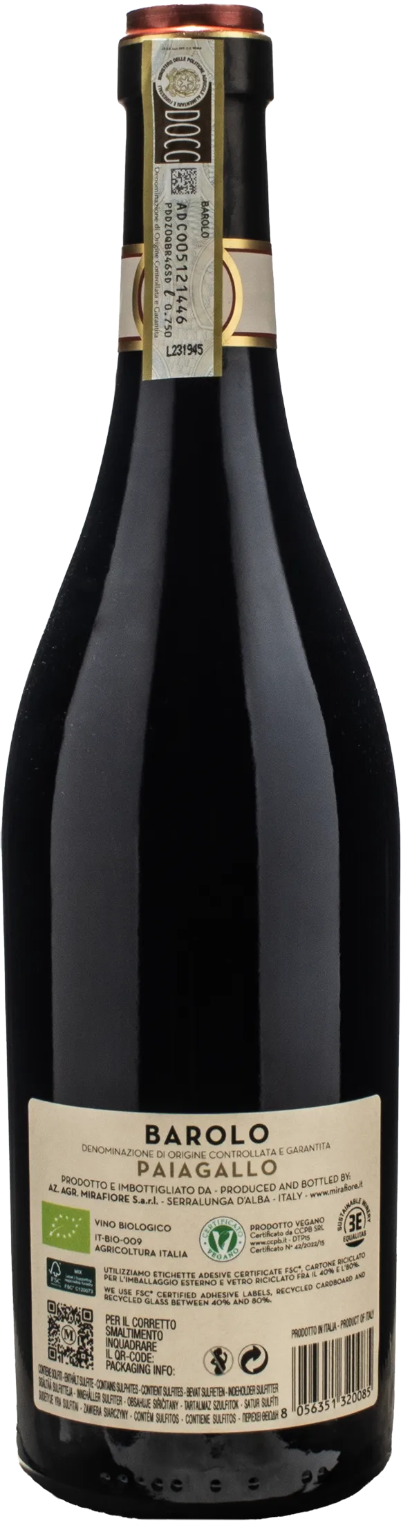 Mirafiore Barolo Paiagallo 2020