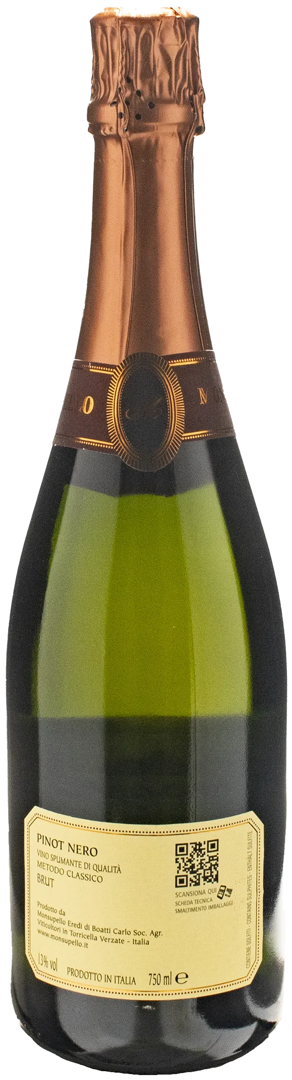 Monsupello Brut Millesimato Metodo Classico 2018