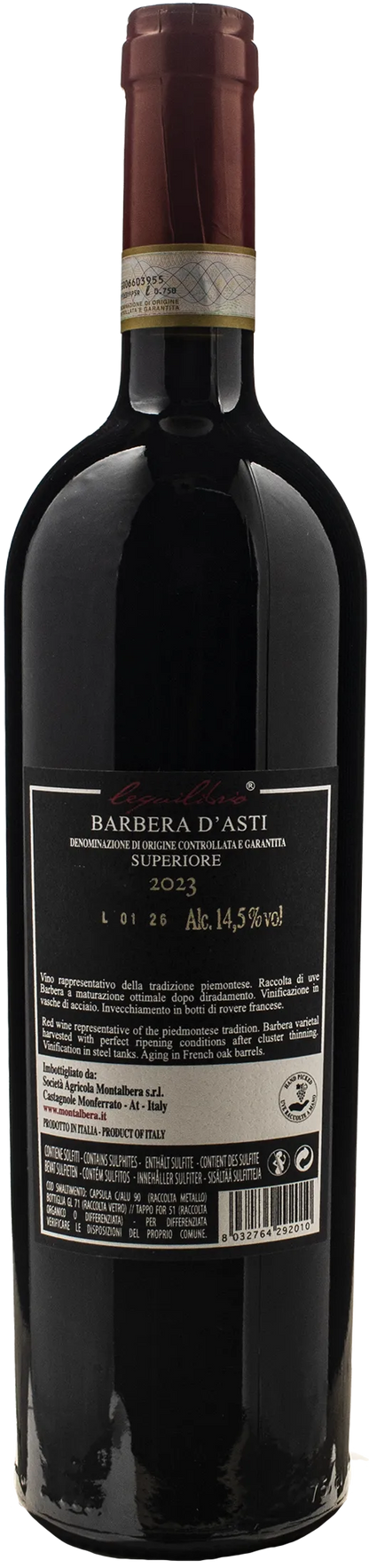 Montalbera Barbera d'Asti Superiore Lequilibrio 2023
