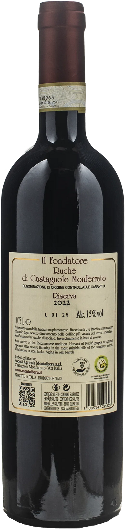 Montalbera Ruche di Castagnole Monferrato Riserva Il Fondatore 2022