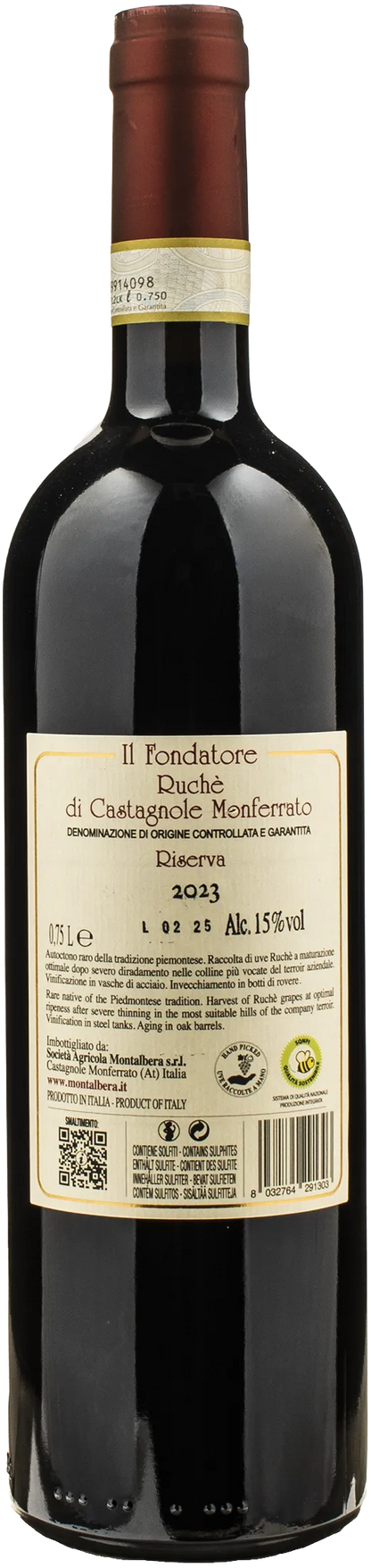 Montalbera Ruche di Castagnole Monferrato Riserva Il Fondatore 2023
