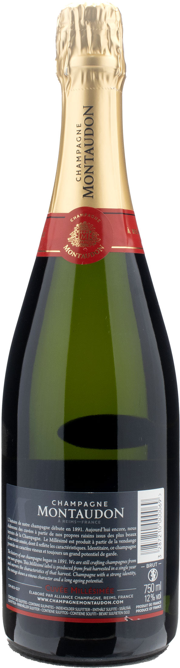 Montaudon Champagne Brut Cuvée Millesime 2015