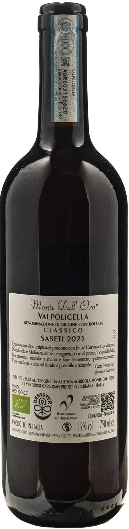 Monte dall'Ora Valpolicella Classico Saseti 2025