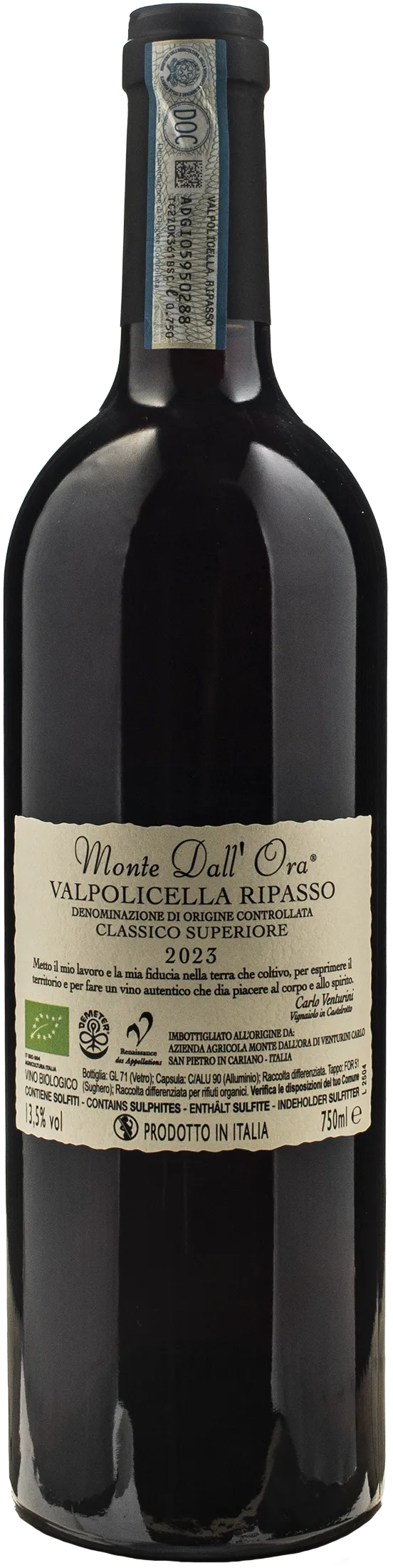 Monte dall'Ora Valpolicella Ripasso Classico Superiore Sausto 2023