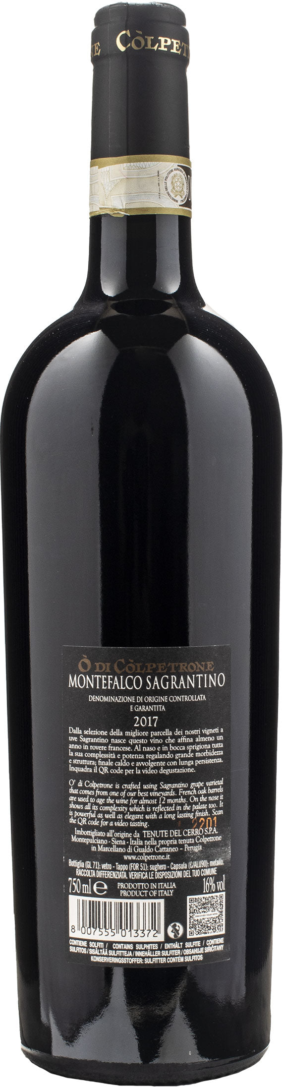 Montefalco Sagrantino O' di Còlpetrone 2017