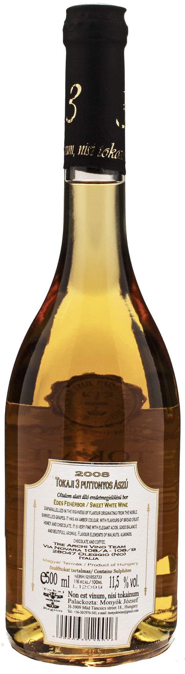 Monyok Tokaji 3 Puttonyos Aszù 0.5L 2008