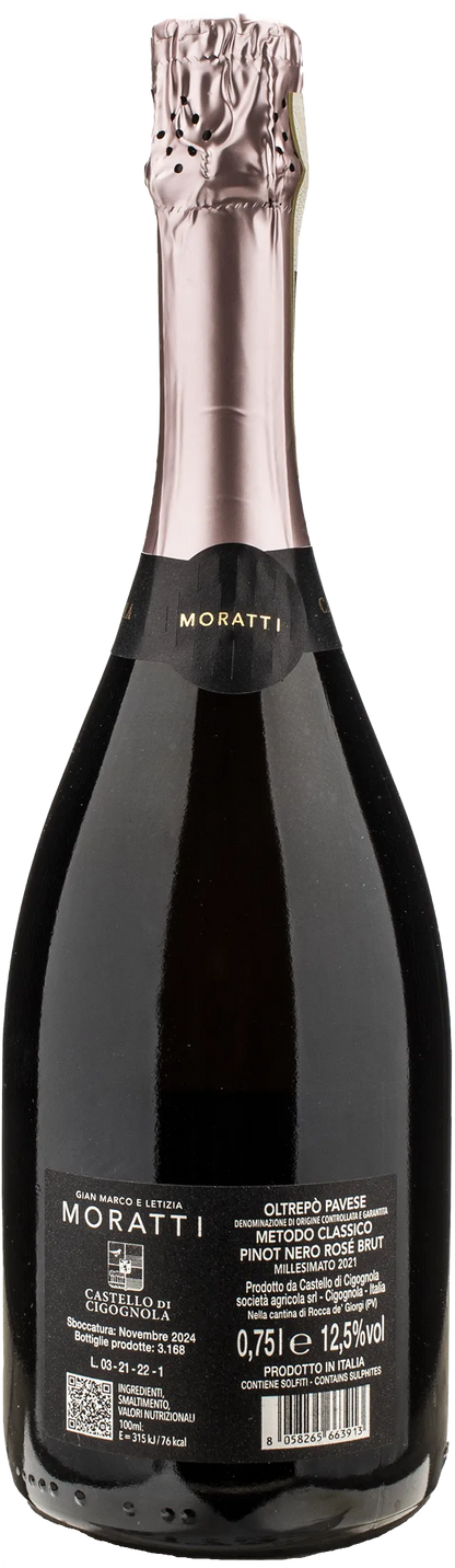 Moratti Oltrepo Pavese Cuvee Rosè Brut Metodo Classico Millesimato 2021
