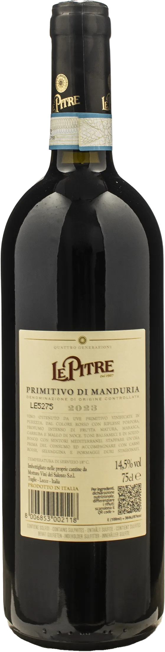 Mottura Primitivo di Manduria Le Pitre 2023