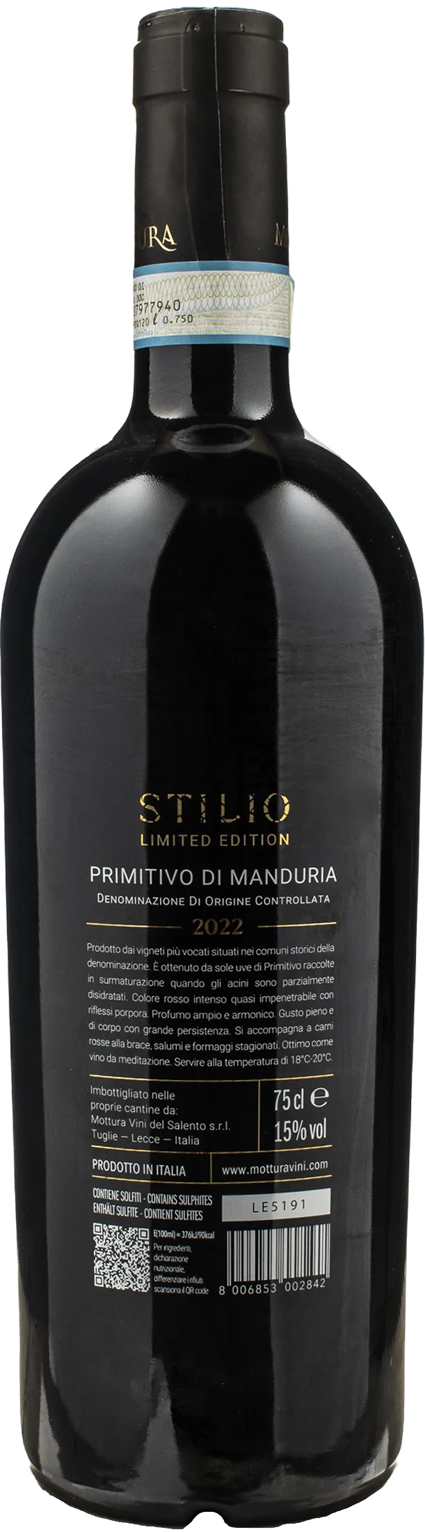 Mottura Primitivo di Manduria Stilio Limited Edition 2022