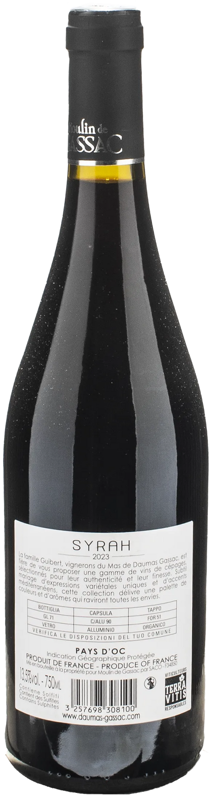 Moulin de Gassac Syrah Pays D'OC 2023