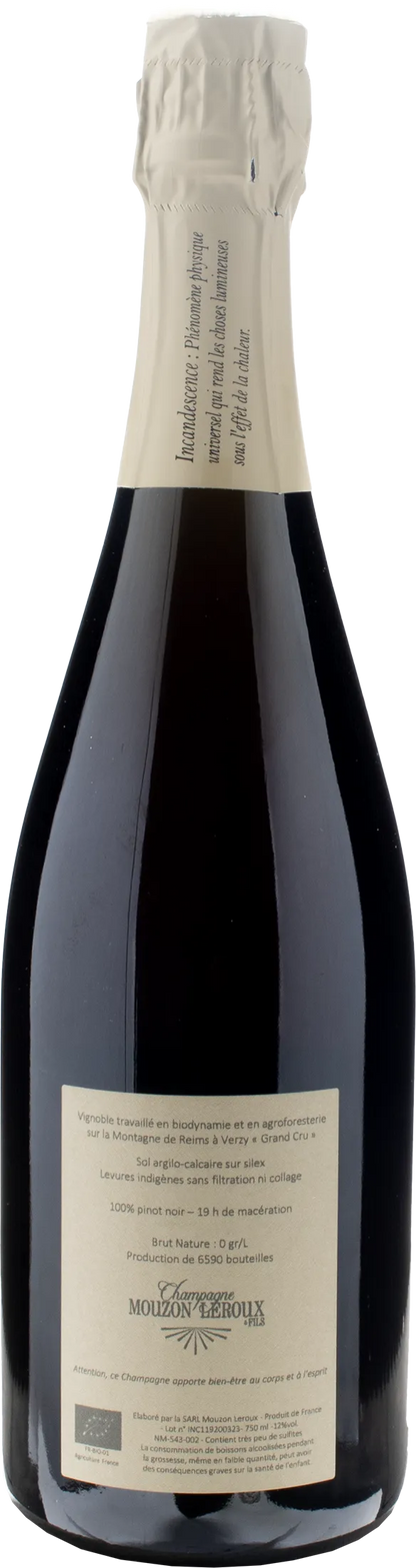 Mouzon-Leroux Champagne Grand Cru Rosé de Saignée Brut Nature L'Incandescent