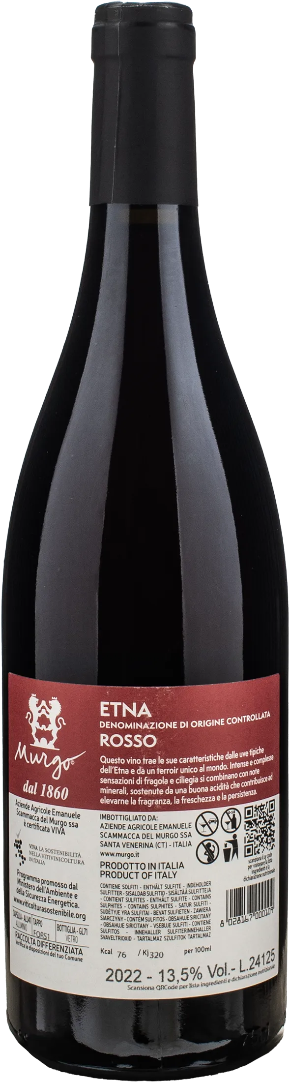 Murgo Etna Rosso 2022
