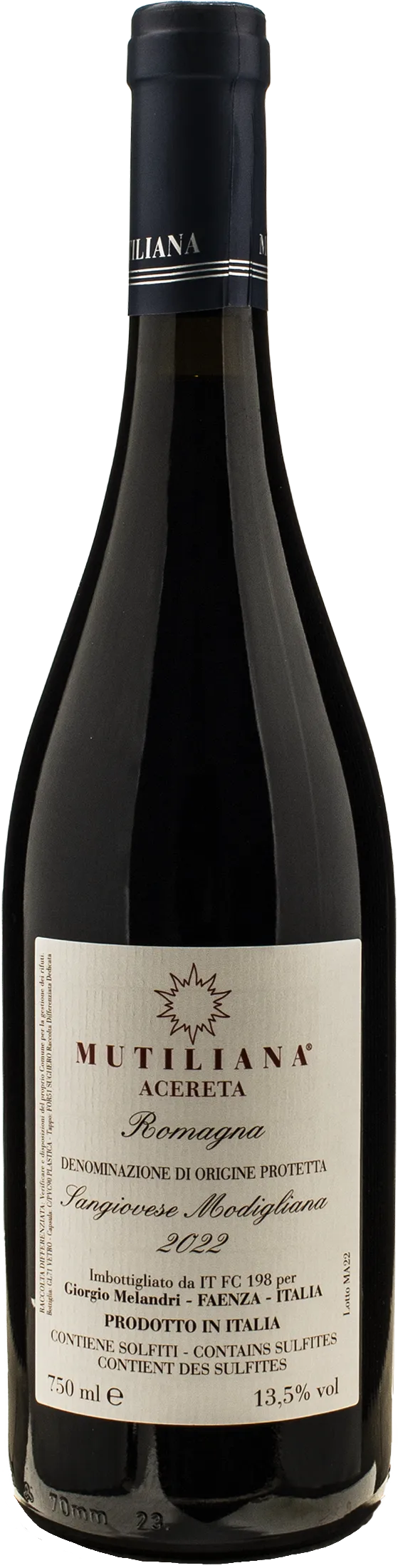 Mutiliana Romagna Sangiovese Modigliana Acereta 2022