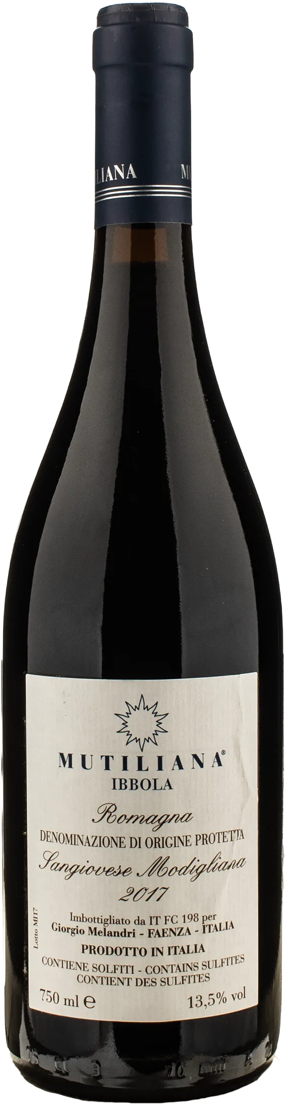 Mutiliana Romagna Sangiovese Modigliana Ibbola 2017