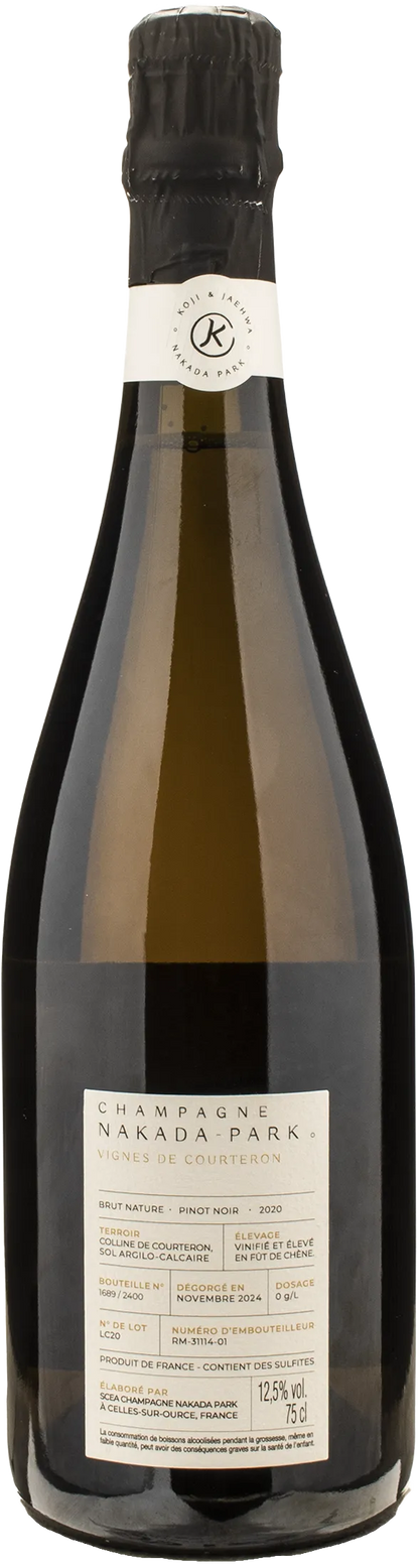 Nakada Park Champagne Blanc de Noir Brut Nature Vignes de Courteron 2020