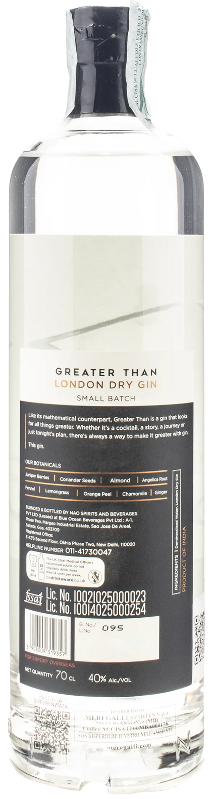 Nao Spirits Gin Greater Than London Dry
