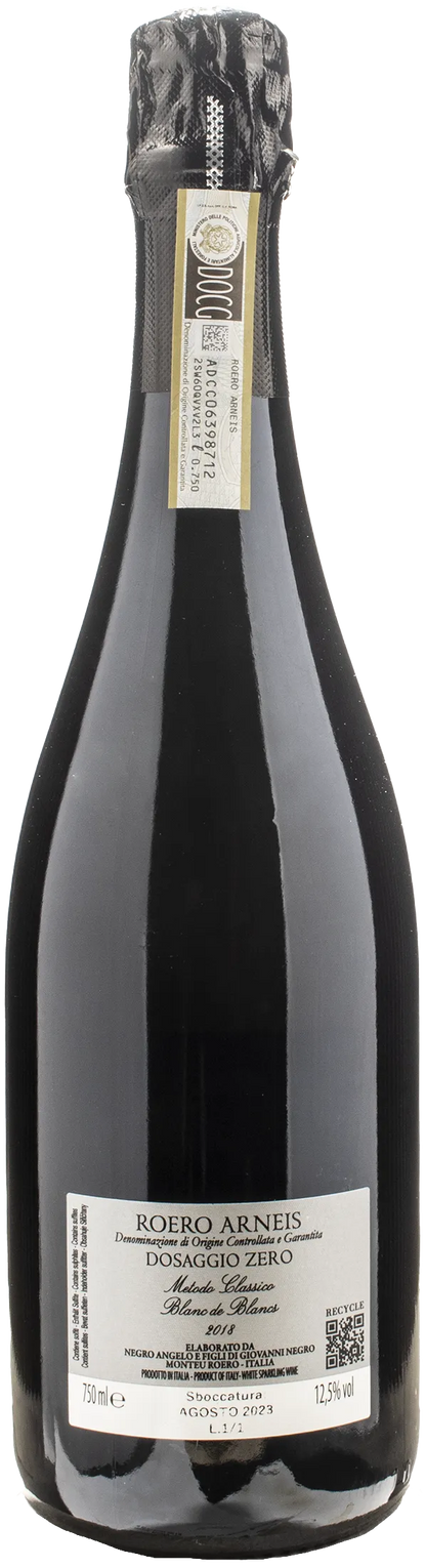 Negro Roero Arneis Blanc de Blancs Metodo Classico Dosage Zero Giovanni 2018