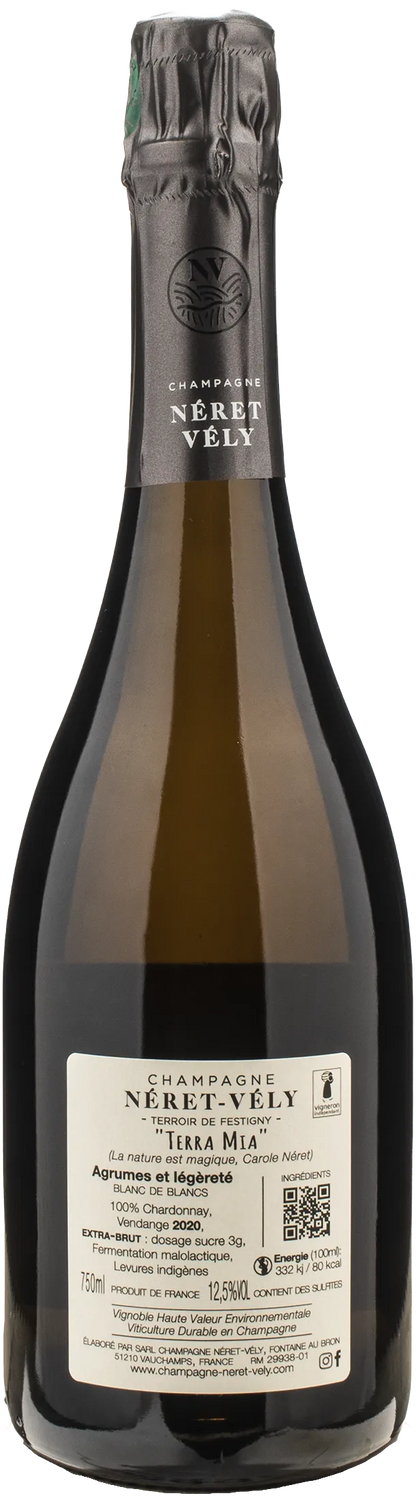 Neret Vely Champagne Blanc de Blancs Extra Brut Terra Mia