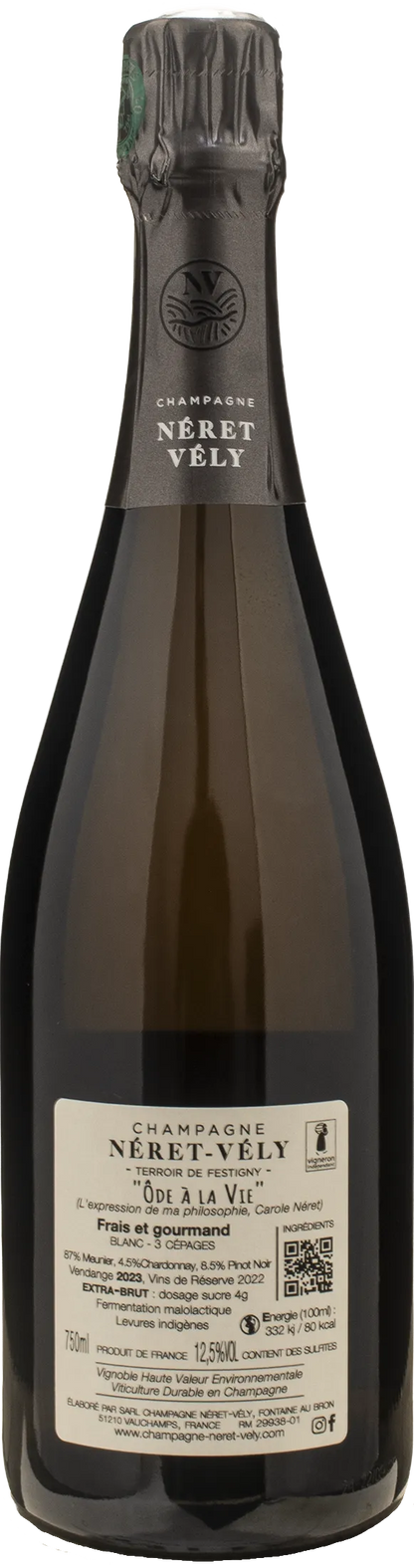 Neret Vely Champagne Blanc de Noirs Ode a la Vie Extra Brut