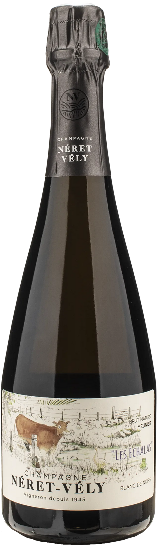 Neret Vely Champagne Meunier Blanc de Noirs Brut Nature Les Echalas