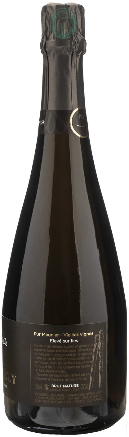 Neret Vely Champagne Les Echalas Pur Meunier Blanc de Noirs Brut Nature