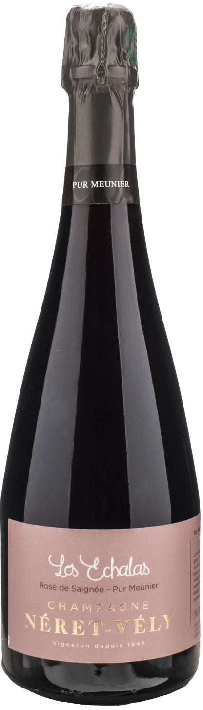 Neret Vely Champagne Les Echalas Pur Meunier Rosè de Saignee Extra Brut