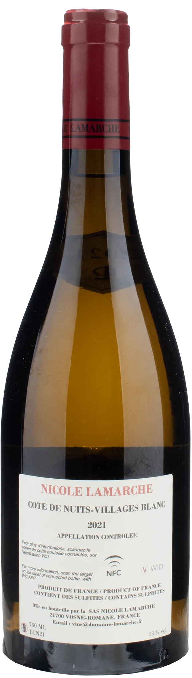 Nicole Lamarche Bourgogne Blanc Hautes Cotes de Nuits Village 2021