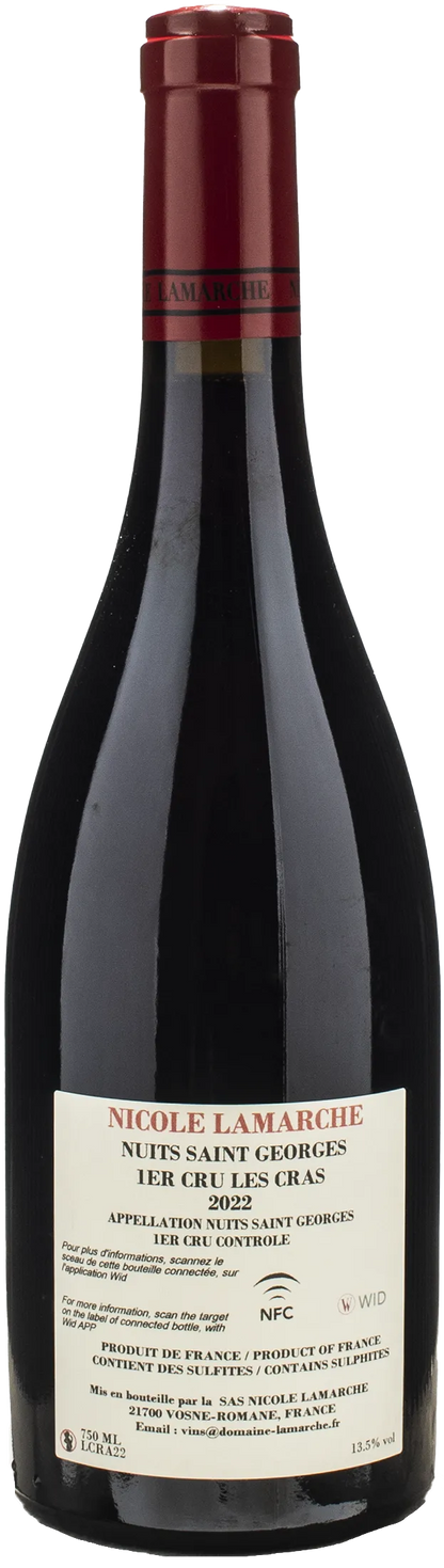 Nicole Lamarche Nuits Saint Georges 1er Cru Les Cras 2022