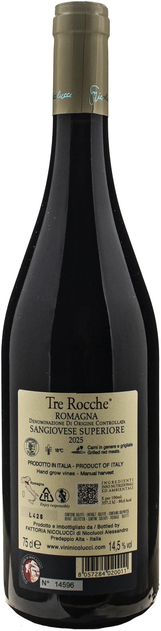 Nicolucci Romagna Sangiovese Superiore Tre Rocche 2025