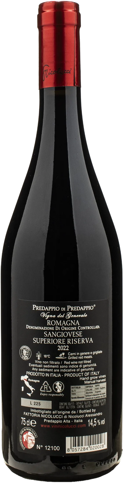 Nicolucci Sangiovese Superiore Predappio di Predappio Vigna del Generale Riserva 2022