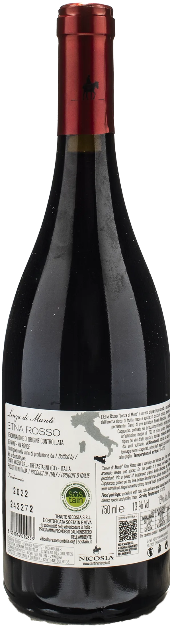 Nicosia Etna Rosso Lenza di Munti 720 m s.l.m. 2022