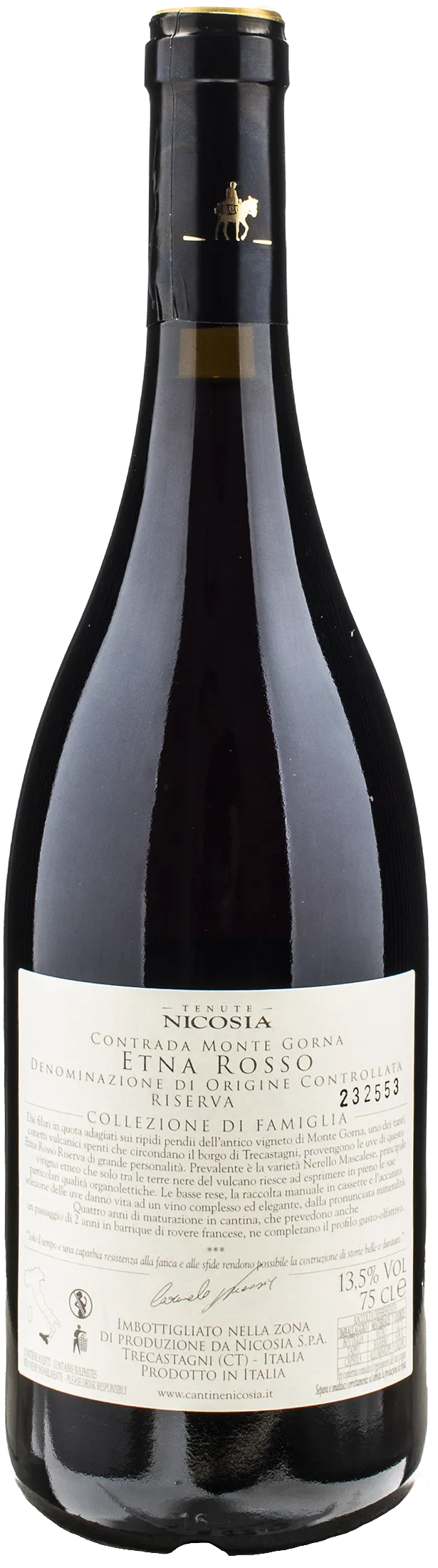 Nicosia Monte Gorna Etna Rosso Vecchie Viti Riserva 2017