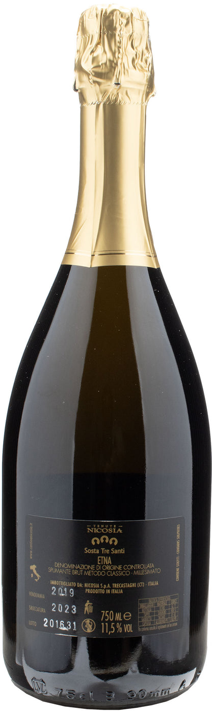 Nicosia Sosta Tre Santi Etna Brut Metodo Classico Millesimato 2019
