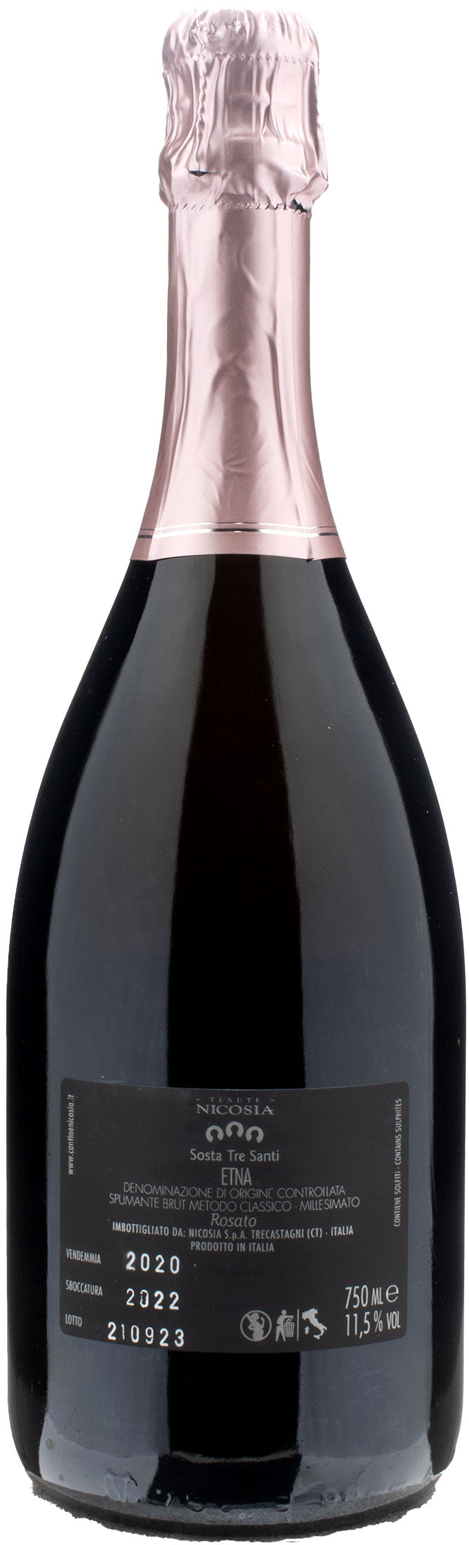Nicosia Sosta Tre Santi Etna Rosato Metodo Classico Brut 2020