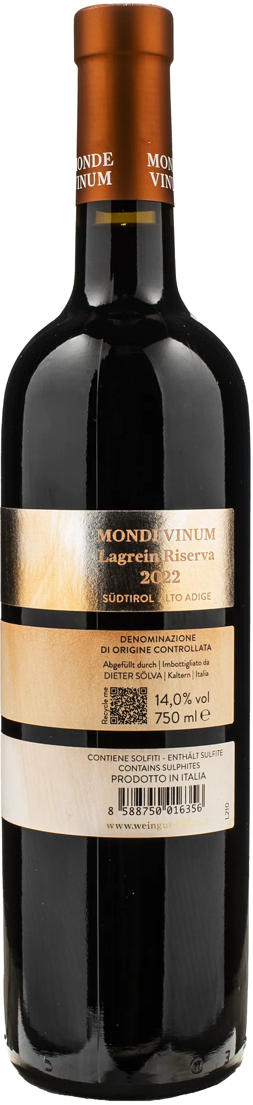 Niklas Bos Taurus Mondevinum Lagrein Riserva 2022