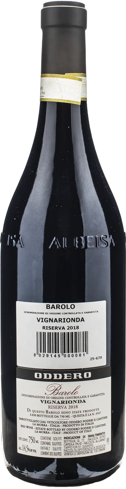 Oddero Barolo Vignarionda Riserva 2018
