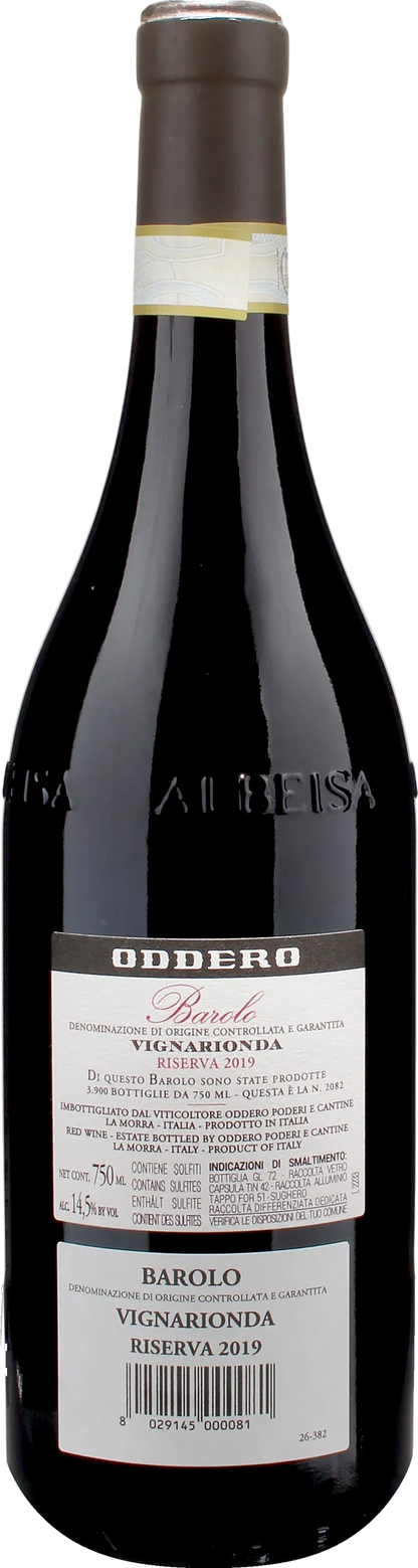 Oddero Barolo Vignarionda Riserva 2019