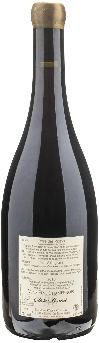 Olivier Horiot Champagne Rosé des Riceys En Valingrain 2018