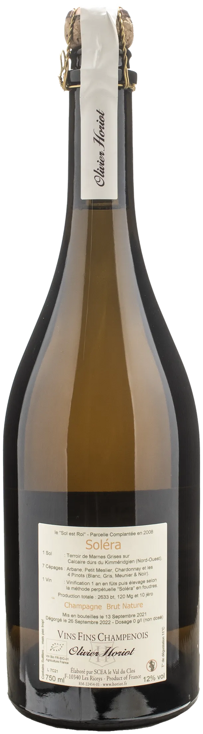 Olivier Horiot Champagne Solera Brut Nature