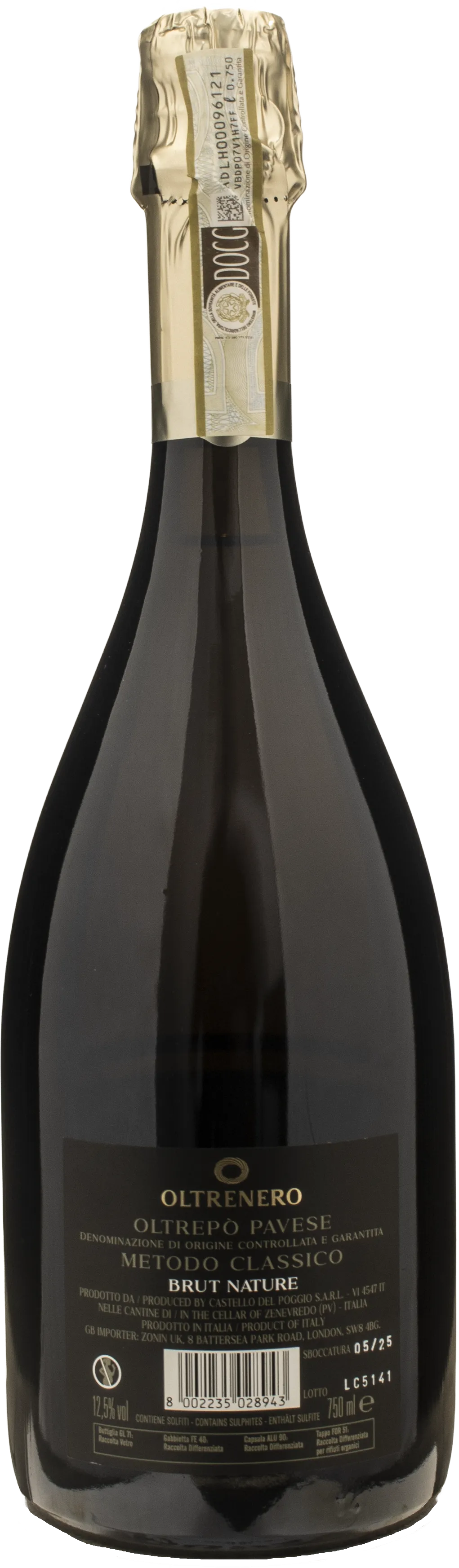 Oltrenero OP Metodo Classico Pinot Nero Brut Nature 2020