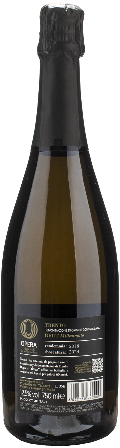 Opera Trento Brut Metodo Classico Millesimato 2018