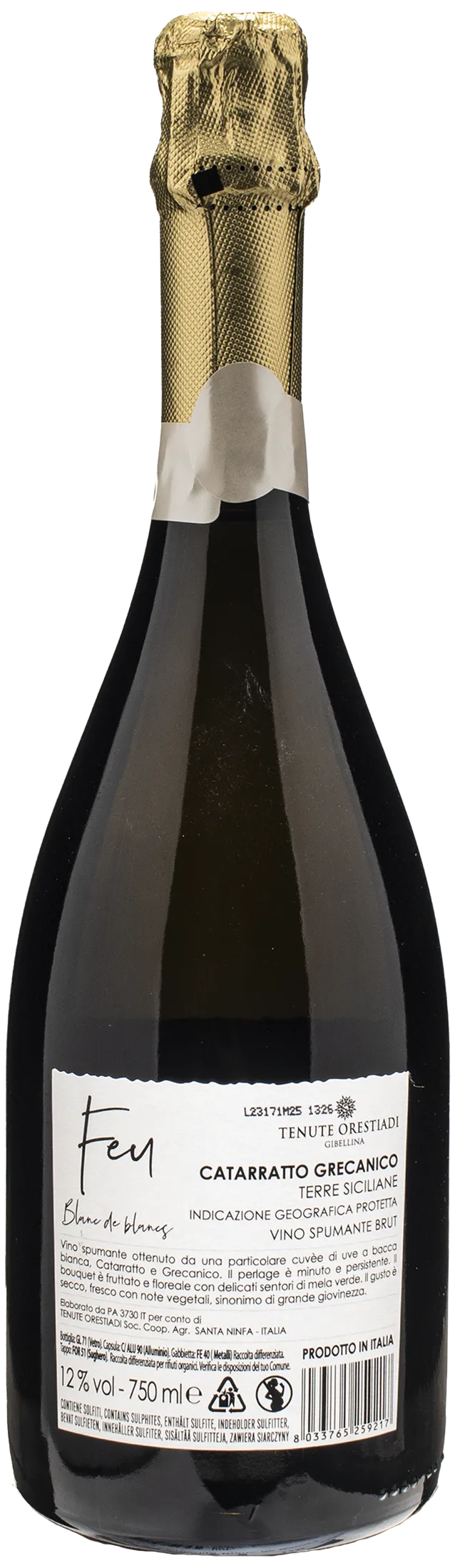 Orestiadi Feu Spumante Blanc de Blancs Brut
