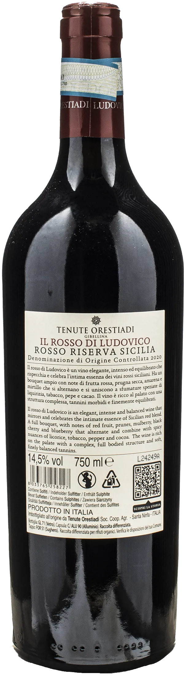 Orestiadi Il Rosso di Ludovico Riserva 2020