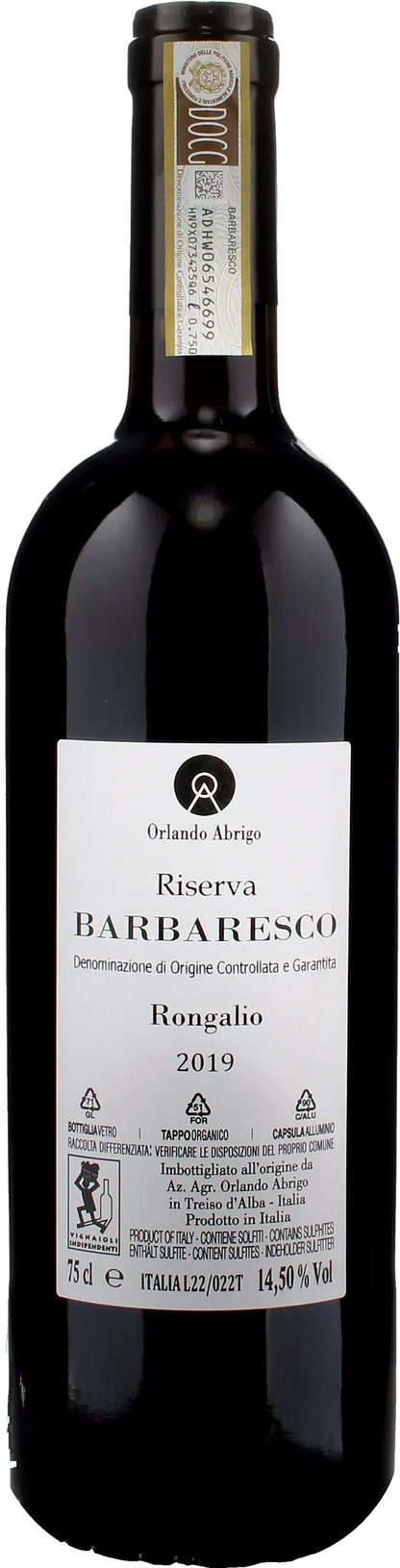 Orlando Abrigo Barbaresco Riserva Rongalio 2019