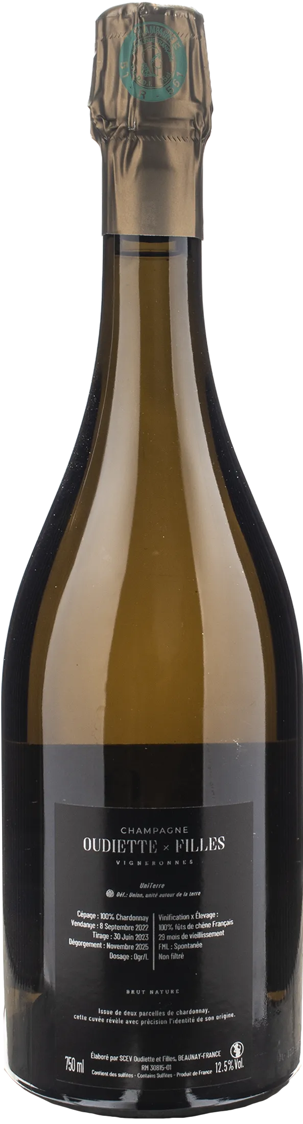 Oudiette Filles Champagne Uni Terre Brut Nature