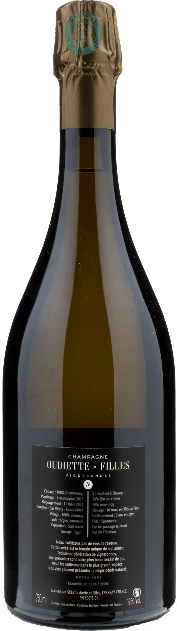 Oudiette Filles Champagne Uni Terre Extra Brut