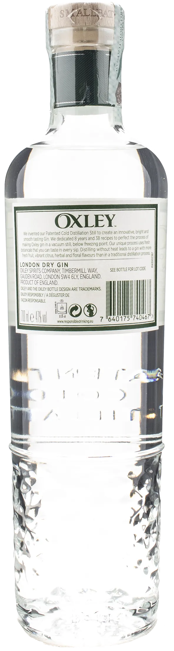 Oxley Cold Distilled London Dry Gin 0.7L